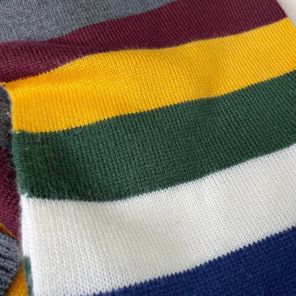 Club Room Mens Scarf Striped Multi Colored 9.5 in x 69 in One Size u - Picture 2 of 3